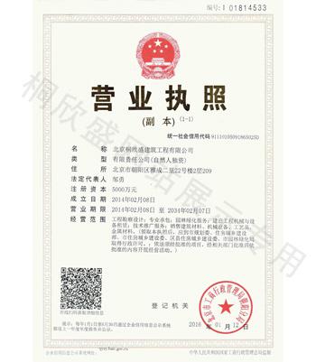 桐欣盛建筑工程營業執照